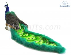 Soft Toy Bird, Peacock by Hansa (33cm) 5437