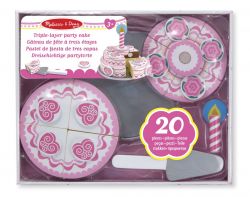 Melissa & Doug Wooden Triple Layer Birthday Cake 