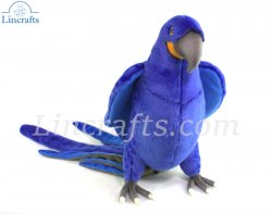 Soft Toy Bird, Hyacinth Macaw by Hansa (65cm) 7370