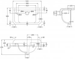 Bayswater Universal Chrome Basin Frame