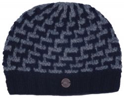 Pure Wool - Ladder Beanie - Black