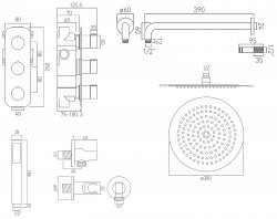 Vado Tablet Altitude Concealed Shower Package
