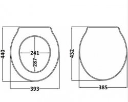 Bayswater Porchester Plummett Grey Soft Close Toilet Seat