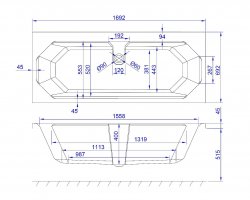 Carron Camden DE 1700 x 700mm Carronite Bath