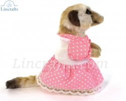 Soft Toy Meerkat Girl Pink Dress by Hansa (22cm) 7875