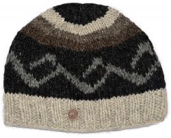 Pure Wool helix beanie - pale grey