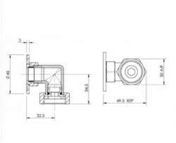 Bayswater Back to Wall Shower Elbow