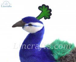 Soft Toy Bird, Peacock by Hansa (33cm) 5437