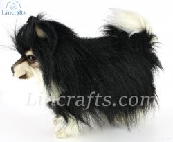 Soft Toy Black Pomeranian Dog by Hansa (36cm.L) 8043