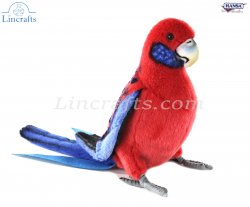 Soft Toy Bird, Crimson Rosella by Hansa (30cm) 8222
