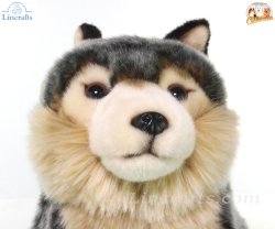 Soft Toy Grey Wolf by Faithful Friends (30cm)H F90655R