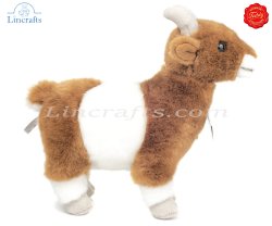 Plush Soft Toy Goat Brown & White by Teddy Hermann (22 cm) 91719