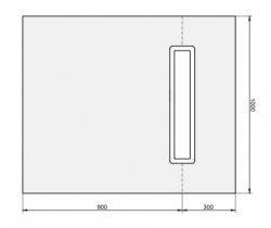 Novellini 1200 x 1000mm Duo kit 8 Timber Wetroom Floor