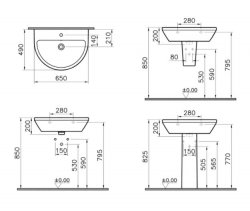 Vitra Integra Round 650mm Basin