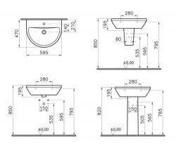 Vitra Integra Round 600mm Basin