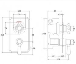 Bayswater White & Chrome Twin Concealed Valve