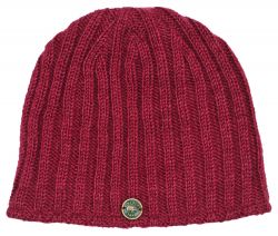 Easy rib beanie - pure wool - berry