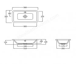 RAK Over Counter Basins 56cm Chameleon Over Counter Wash Basin