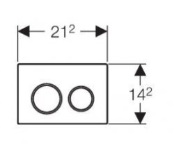 Geberit Omega 20 Matt Black Dual Flush Plate