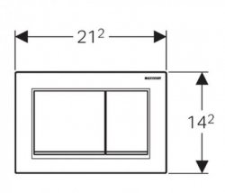Geberit Omega 30 Gloss/Matt Chrome Dual Flush Plate