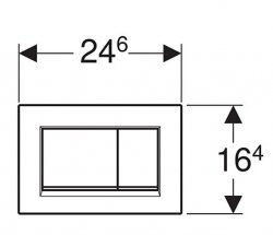 Geberit Sigma 30 Gloss/Matt Chrome/Gloss Dual Flush Plate