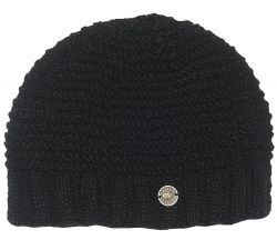 Pure Wool Half fleece lined - reverse ridge beanie - Charcoal