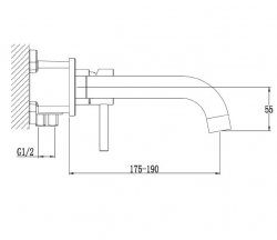 RAK Prima Tech Wall Mounted Spout