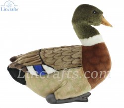 Soft Toy Bird, Mallard Duck by Hansa (34cm) 3601