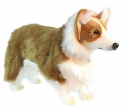 Soft Toy Dog, Welsh Corgi by Hansa (50cm) 6686