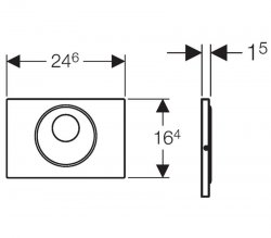 Geberit Sigma 10 Stainless Steel Touchless/Manual Flush Plate for 8cm Cisterns