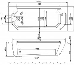 Carron Camden SE 1650 x 700mm Acrylic Bath