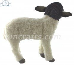 Soft Toy Black Faced Suffolk Sheep Standing by Hansa (33cm) 7822