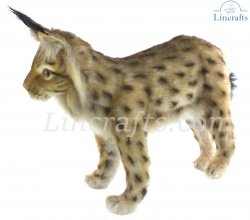 Soft Toy Eurasian Lynx Wildcat Standing by Hansa (33cm) 8070