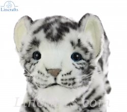 Soft Toy Tiger Wildcat White Cub, Prowling by Hansa (41cm.L) 6409