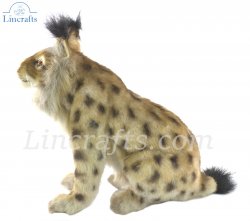 Soft Toy Eurasian Lynx Wildcat Sitting by Hansa (33cm) 8071