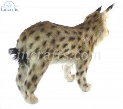 Soft Toy Eurasian Lynx Wildcat Standing by Hansa (33cm) 8070