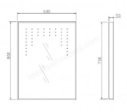 RAK Mirrors 8x6 Cezanne LED Bevel Edged Mirror