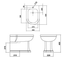 Silverdale Empire Wall Mounted Bidet