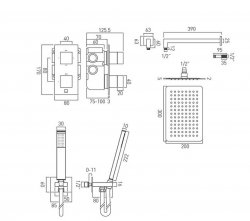 Vado Tablet Notion 2 Outlet Concealed Shower Package
