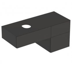 Geberit VariForm 1200mm Three Drawer Lava Vanity Unit for Lay-On Basin