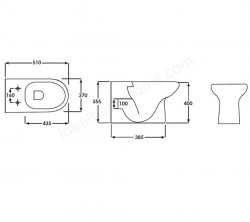 RAK Compact Back To Wall Pan
