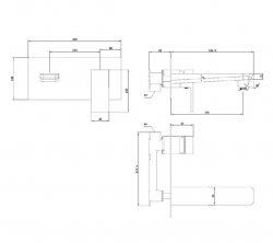RAK Moon Chrome Wall Mounted Basin Mixer With Backplate