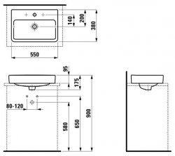 Laufen Pro S 550mm Bowl Basin with Ground Base