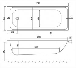 Carron Profile SE 1800 x 700mm Carronite Bath