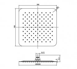 RAK 250mm Ultra Slim Air Induction Square Shower Head