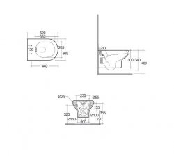 RAK Compact 52cm Rimless Wall Hung Pan With Hidden Fixations