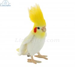 Soft Toy Bird, White Cockatiel by Hansa (23cm) 6457