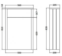 Bayswater 550mm Pointing White WC Cabinet