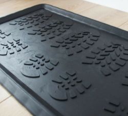 Rubber Boot Door Mat Tray - Shoe Print - Wellies - Besp-oak