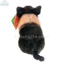 Soft Toy Black & Pink Pig by Living Nature (15cm) AN335bp